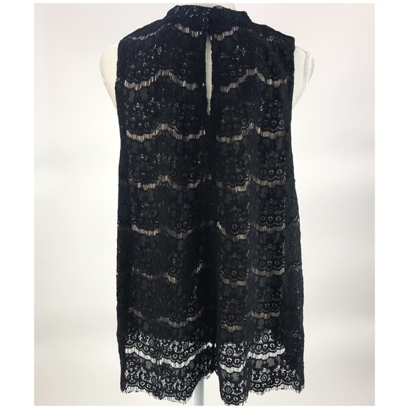 ⛔️Love Fire Mock Neck Lace Tank Top - Picture 8 of 8